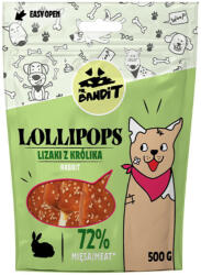 Mr. Bandit Recompense pentru caini, Mr Bandit LOLLIPOPS, iepure si piept de rata, 500g