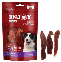 Enjoy Recompense pentru caini Enjoy Carnivore Real Duck Jerky Treats cu rata 100 gr