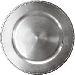 Horecano HORECANO-Подложна чиния с релефен кант 33 cm СРЕБЪРНА (T119) (0193755)