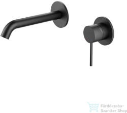 AREZZO design NOVA fali mosdó csaptelep, szálcsiszolt gun metal AR-2103GM (AR-2103GM)