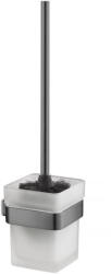 AREZZO design MONO WC kefe tartó wc kefével, gun metal, metál szürke (AR-120061GM)