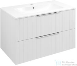 SAPHO CIRASA Mosdótartó szekrény, 2 fiókkal, 79, 8x52x46cm, matt fehér strip (CR801-3131S) (CR801-3131S) - furdoszoba-szaniter