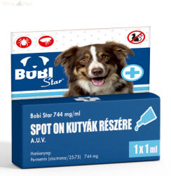 Bobi Star Spot-On kutyáknak 744mg/1ml x1db (2-15kg)