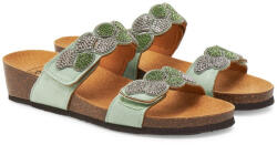 Scholl Abu Dhabi kékes zöld női telitalpú bioprint papucs F32028-1180