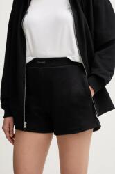 Calvin Klein Jeans gyerek pamut rövidnadrág női, fekete, sima, magas derekú, J20J225525 - fekete M