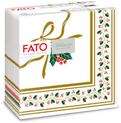Lucart S. P. A Fato Airlaid karácsonyi szalvéta 40x40cm Holly Gold 50 lapos (88455600)