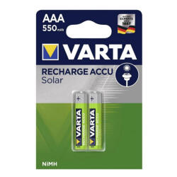 VARTA 56733 akkumulátor AAA, NiMH akkumulátor, mini ceruza, 550 mAh kapacitás, 2 db/csomag (56733) - hobasec