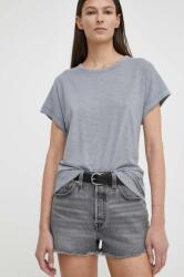 Levi's farmer rövidnadrág női, szürke, sima, magas derekú - szürke 26