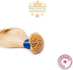 HairExtensionShop Prémium U-TIP Póthaj Hamvas Világos Platinaszőke Hőillesztéses Hajhosszabbításhoz 60cm (Szín #60ASH) (VUT6060ASH)