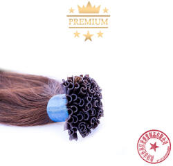 HairExtensionShop Prémium U-TIP Póthaj Sötétbarna Hőillesztéses Hajhosszabbításhoz 60cm (Szín #4) (VUT604)