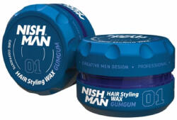Nish Man 01 Gum Gum vízbázisú hajwax - erős tartás, magas fény, rágógumi illat 150 ml (nish-01-gumgum)
