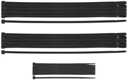 NEO TOOLS Kábelkötegelő, gyorskötöző, Extreme, UV álló, fekete, készlet, különböző méretek, 75db, min. rendelés: 5cs (01-672)