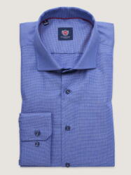 Willsoor Férfi slim fit kék ing kifinomult mintával 17983