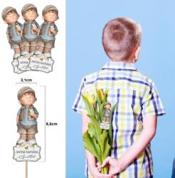 Nyomtatott dekorkarton - Anyák napjára szeretettel kisfiú 3db/csomag - kosarbolt