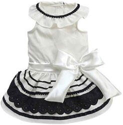 Doggy Dolly Rochia alba cu funda - L