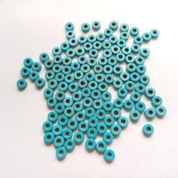  Szintetikus Türkiz Howlit (1) Ásványgyöngy Korong 4x2mm