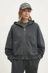 Calvin Klein pamut melegítőfelső szürke, női, sima, kapucnis, J20J224733 - szürke M