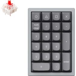 Keychron Q0 Swappable RGB USB Gateron G Pro Red Mechanikus Numerikus Billentyűzet - Szürke