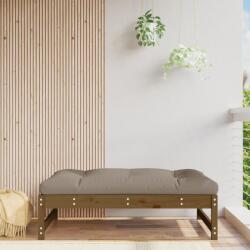 vidaXL Mézbarna tömör fenyőfa kerti lábzsámoly párnával 120x80 cm (825712)