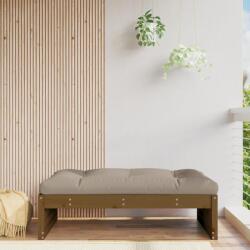 vidaXL Mézbarna tömör fenyőfa kerti lábzsámoly párnával 120x80 cm (825768)