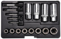 TOYA YT-06033 Törtcsavarfej és törtcsavar kiszedő készlet 17 részes