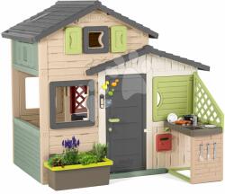 Smoby casă prietenilor cu bucătărie friends house evo playhouse life smoby în nuanțe naturale, extensibilă (SM810251-Z) Casuta pentru copii