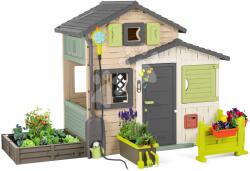 Smoby Casă prietenilor pentru grădinarul în nuanțe naturale Friends House Evo Playhouse Life Smoby extensibilă (SM810251-S) Casuta pentru copii