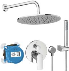 Ideal Standard Connect Air - Set de duș cu baterie încastrată, cu corp, diametru 30 cm, crom A7574AA (A7574AA)