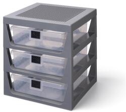 NHG LEGO 3 fiókos tároló, szürke (40950003) - officedepot