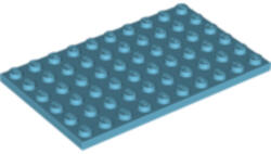 LEGO® Alkatrészek (Pick a Brick) Közép azúr 6x10 lapos elem 6133692 (6133692)