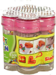 Simba Toys Art and Fun Set mărgele care pot fi călcate cu 1300 piese - model floare, diferite culori (106374144)