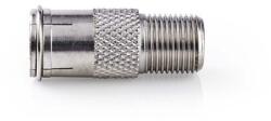 Nedis CSGP41956ME műholdas és antenna adapter, 10 db, F Férfi Gyors, F Nő, Nikkelezett, 75 Ohm, Egyenes, Fém, Ezüs (CSGP41956ME) - pcx