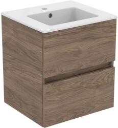 Ideal Standard Eurovit - Szekrény mosdóval, 55x50x44 cm, 2 fiókos, dió R0571Y9 (R0571Y9)