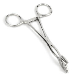 Mr. Steel Cube Tongs V Shape Silver