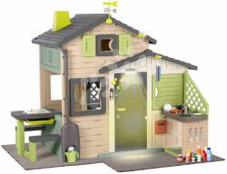 Smoby Házikó Jóbarátok alap felszereltség elegáns színekben Friends House Evo Playhouse Smoby bővíthető padlóval és lámpával (SM810251-2P)