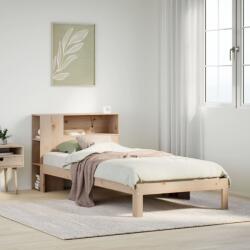 vidaXL tömör fenyőfa könyvespolcos ágy matrac nélkül 90 x 190 cm (3322536)