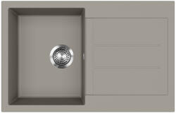 Evido Cubo 45S gránit mosogató, 780 x 500 mm, platina (442061) - watermarkt
