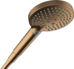 Hansgrohe Raindance Select S Kézizuhany 120, 3jet, PowderRain EcoSmart+, Szálcsiszolt Bronz 26516140 (26516140)