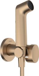 Hansgrohe Bidette Kevertvizes bidé kézizuhany S, 1jet, EcoSmart+, zuhanytartóval és 125cm-es zuhanytömlővel, Szálcsiszolt Bronz 29232140 (29232140)