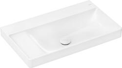 Hansgrohe Xelu Q Pultra ültetett mosdótál bal oldali széles szegéllyel 800/480, csapfurat és túlfolyó nélkül, SmartClean, Fehér 61035450 (61035450)