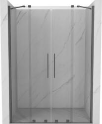 Mexen Velar Duo, tolózuhanyajtó nyitáshoz 140 cm, 8 mm átlátszó üveg, polírozott grafit, 871-140-000-02-95 (871-140-000-02-95)