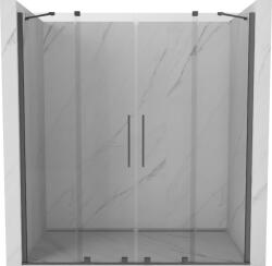Mexen Velar Duo, tolózuhanyajtó nyitáshoz 180 cm, 8 mm átlátszó üveg, polírozott grafit, 871-180-000-02-95 (871-180-000-02-95)