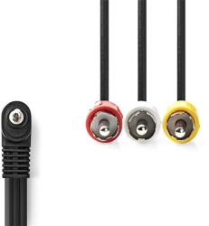 Nedis CVGL22400BK10 audio - video AV kábel, 3, 5mm jack - 3x RCA, 1m (CVGL22400BK10) - szakker