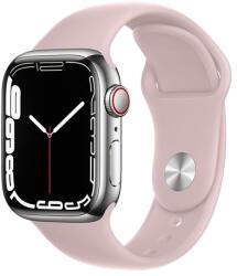 Apple Watch Series 1/2/3 (38 / 40 / 41 mm) okosóra szíj - F- Design FS01 - púder pink szilikon szíj - tokgalaxis