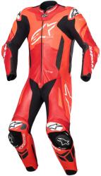 Alpinestars Costum motocicletă Alpinestars GP Plus V4 Sprint dintr-o bucată din piele, compatibil Tech-air, roșu fluo-roșu-alb-negru (AIM104-129)