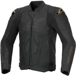 Alpinestars Geacă moto piele Alpinestars Dusk negru-aurie (AIM100-1138)