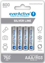 everActive Aaa R03 Ni-MH akkumulátorok everActive 800mAh Silver Line (4 db-os doboz) (EVHRL03-800)