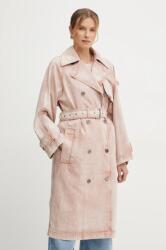 Michael Kors farmer trench kabát női, rózsaszín, átmeneti, kétsoros gombolású, MS520H84LN - rózsaszín L
