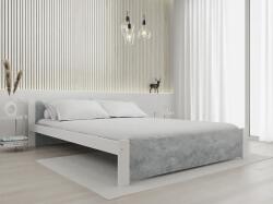  Pat de o persoana IKAROS 120 x 200 cm, beton/alb Saltele: Fara saltea, Somiera pat: Cu lamele drepte