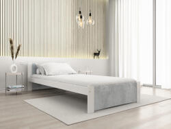  IKAROS ágy 90 x 200 cm, beton/fehér Ágyrács: Lamellás ágyrács, Matrac: Sommera 18 cm matrac